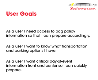 list of user stories